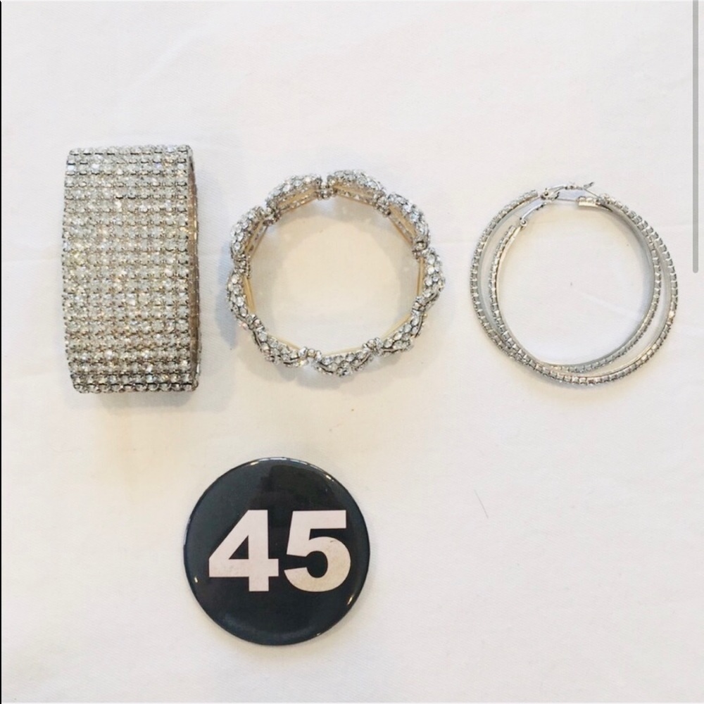 Rhinestone Jewelry Bundle - Bracelets & Earrings